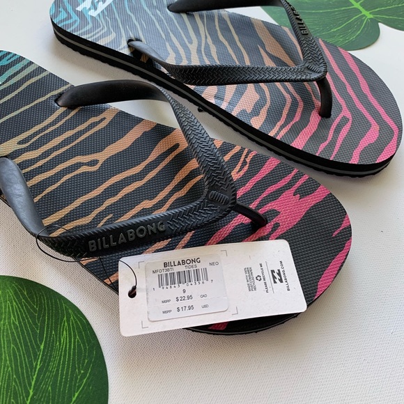 🔸BILLABONG Tide Neon Flip Flops🔸 - Picture 4 of 5
